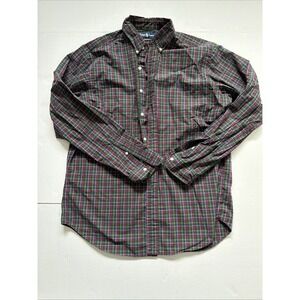 Ralph Lauren Mens Large Classic Fit Button Down Plaid Checkered Shirt